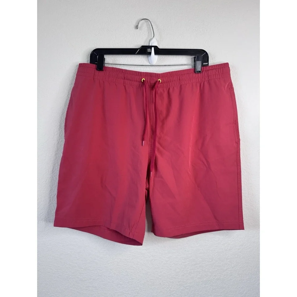 TailorByrd Shorts Mens Large Pink Performance Swim Trunks Flamingo Lined Pockets